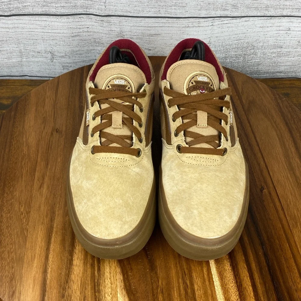 Vans Gilbert Crockett Pro UltraCush Wheat Brown Suede Skate Shoe Men’s Size 9.5
